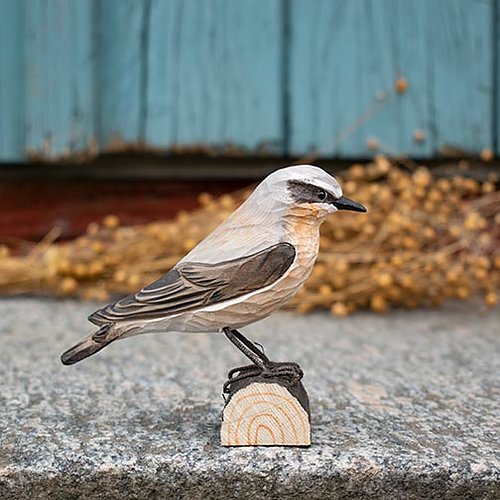DecoBird koristelintu Kivitasku - Northern Wheatear