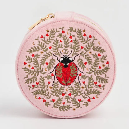 Pyöreä korurasia Leppäkerttu - Ladybug vaaleanpunainen
