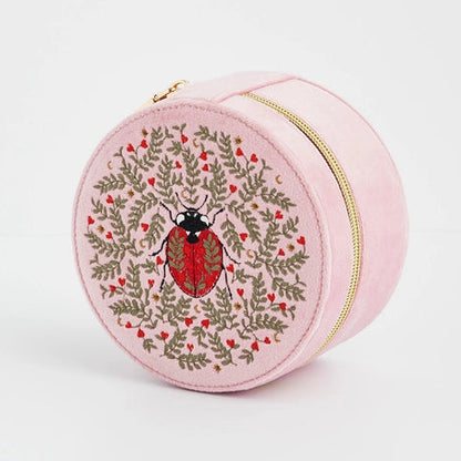 Pyöreä korurasia Leppäkerttu - Ladybug vaaleanpunainen