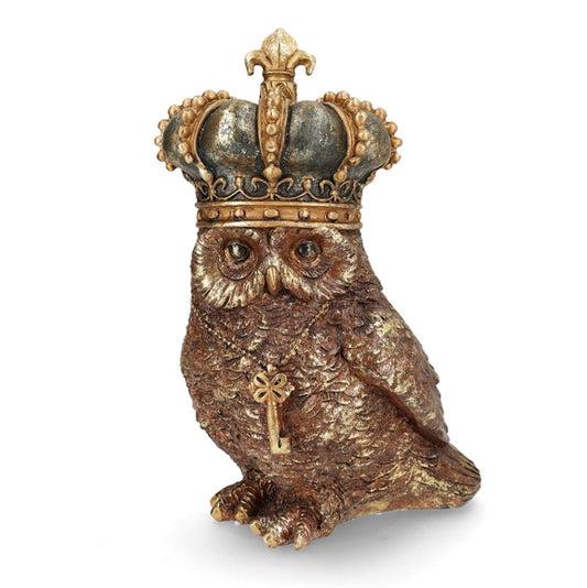 Pöllö kruunu päässä, korkeus 26 cm