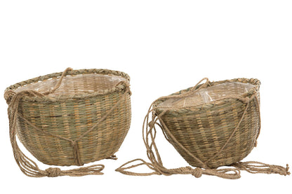 Koriamppeli bambu iso 2 kpl setti