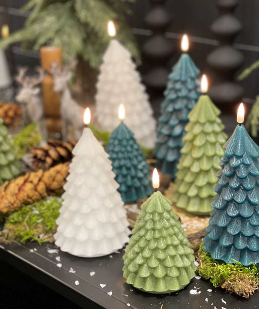 Led kynttilä joulukuusi Vihreä 11 cm