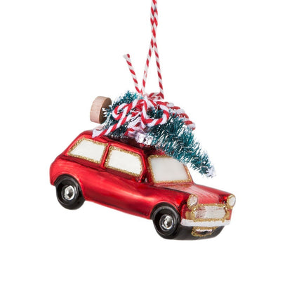 Joulukuusenkoriste Auto Coming Home for Xmas