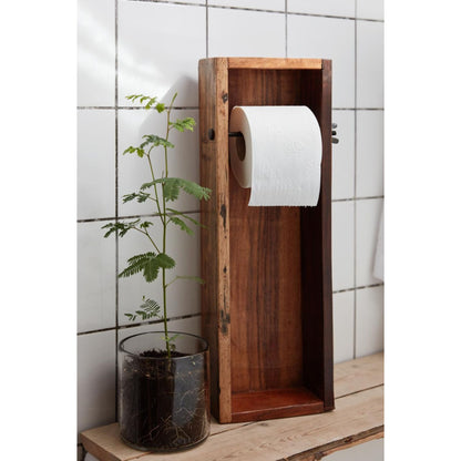 WC-paperiteline pöydälle / lattialle / seinälle vintage puinen