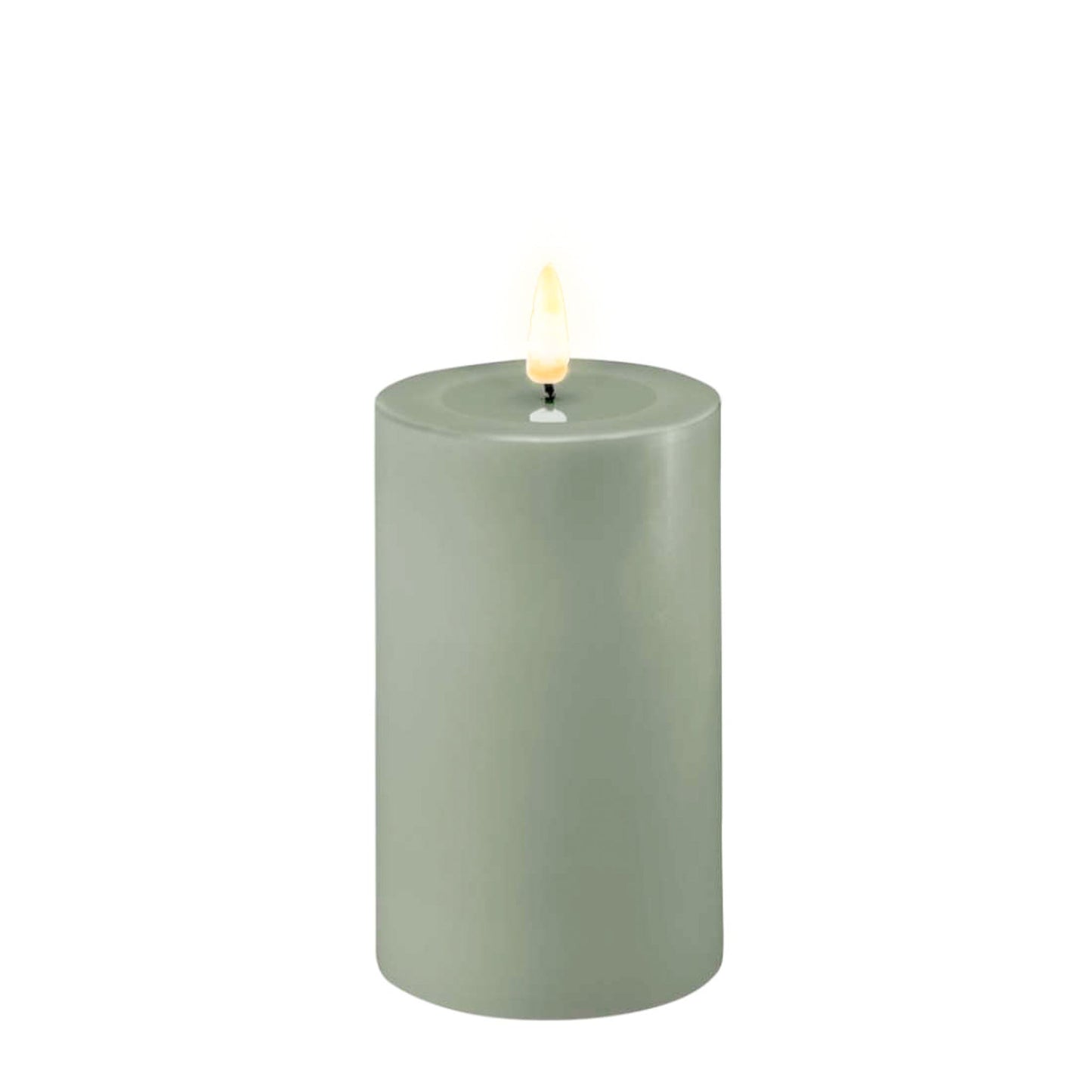 Led-kynttilä Vihreänharmaa (Salvie Green) halk. 7,5 cm