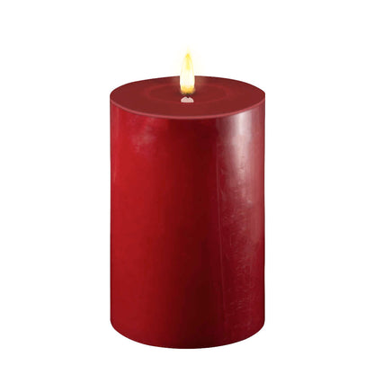 Led-kynttilä Joulunpunainen (Bordeaux) halk. 10 cm