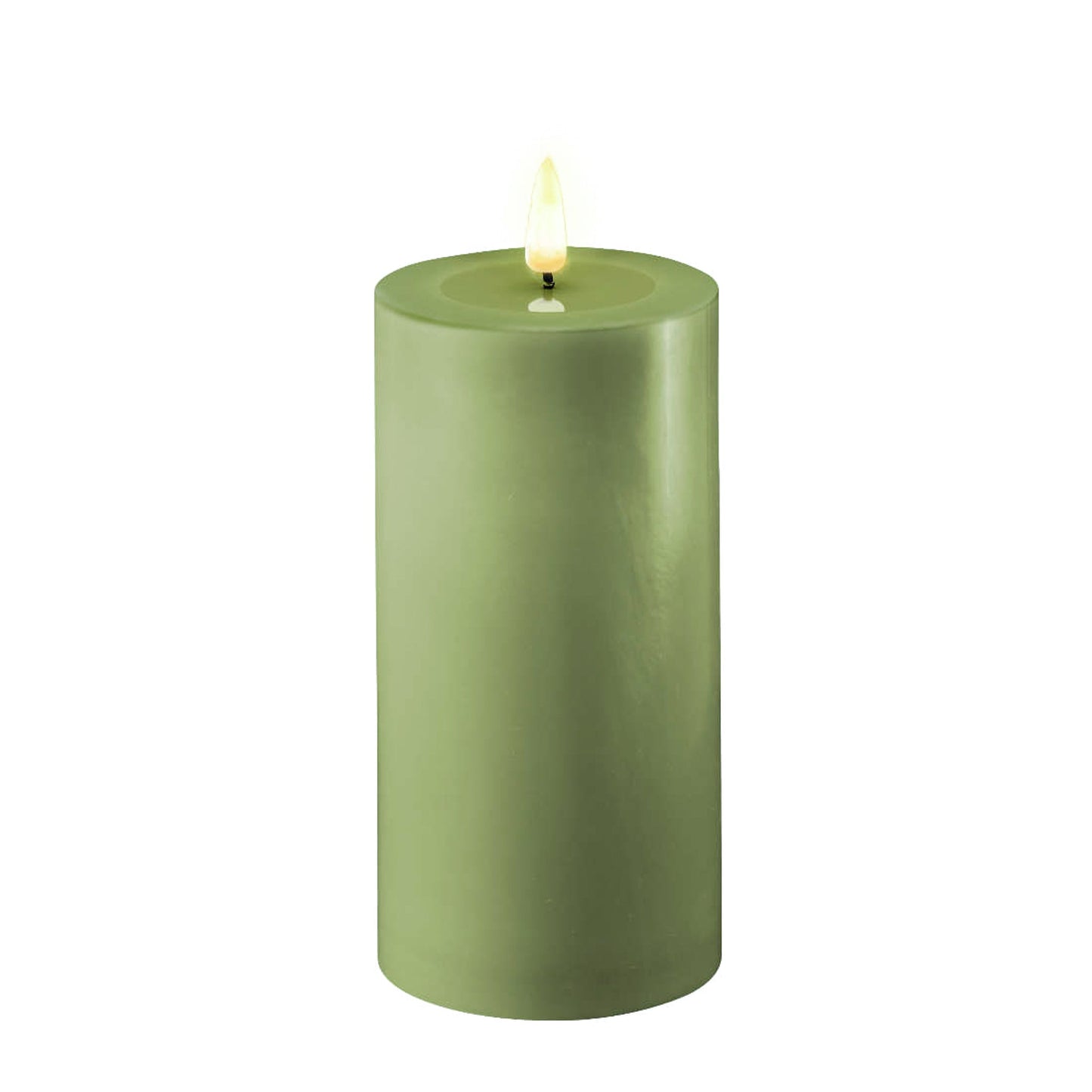 Led-kynttilä Oliivinvihreä (Olive Green) halk. 7,5 cm