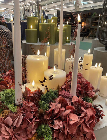 Led-kynttilä Kermanvalkoinen (Cream)  halk. 7,5 cm