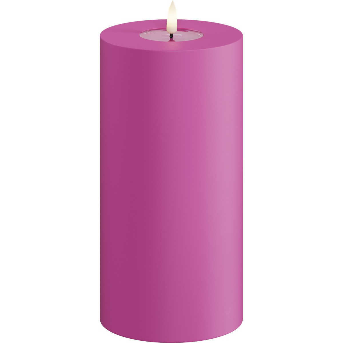 Led-kynttilä ulkokäyttöön Tumma pinkki (Magenta) halk. 10 cm