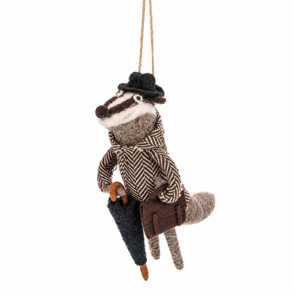 Huopakoriste Mäyrä tweed-takissa