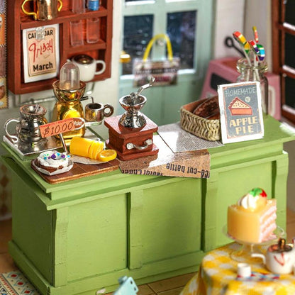DIY Miniatyyritalo Flowery Sweets &amp; Teas -Teehuone / kahvila