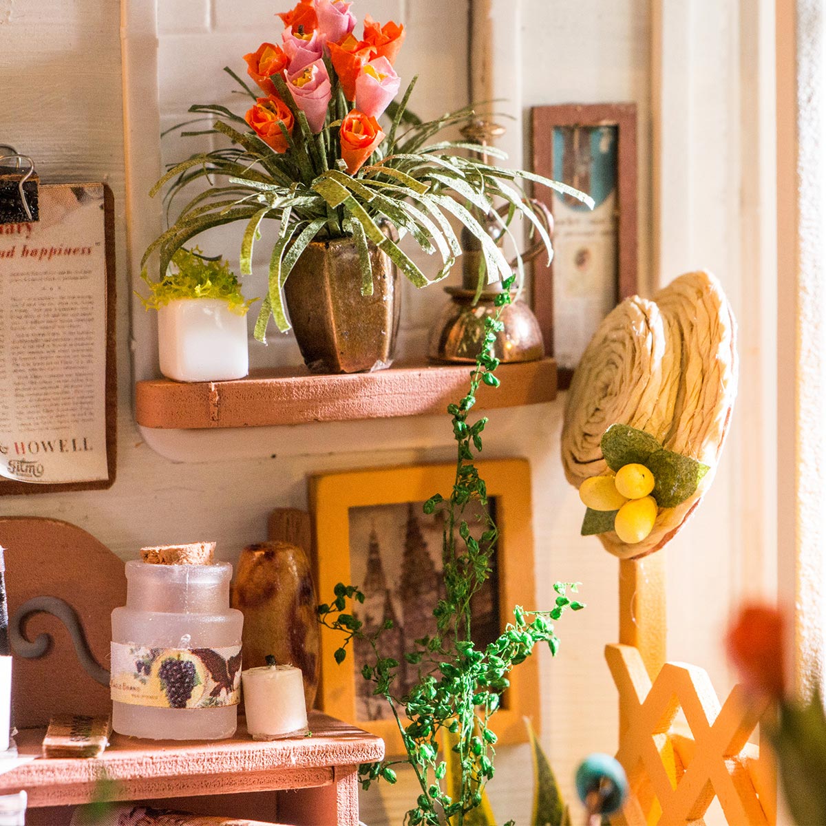 DIY Miniatyyritalo Terassi - Miller's flower house