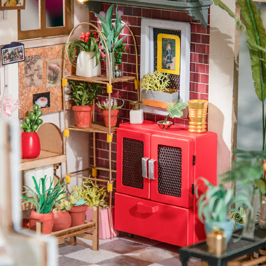 DIY Miniatyyritalo Kukkakauppa - Emily's flower shop