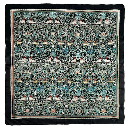 Silkkihuivi William Morris Bird 90 x 90 cm