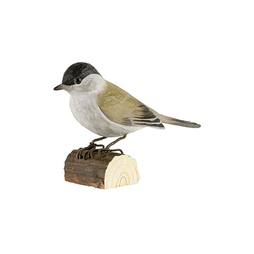 DecoBird koristelintu Mustapääkerttu - Blackcap