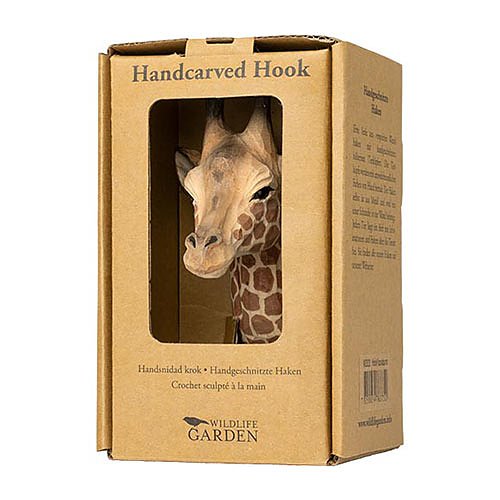 Käsin veistetty seinäkoukku Kirahvi