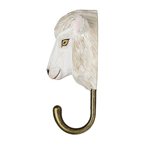 Käsin veistetty seinäkoukku Lammas