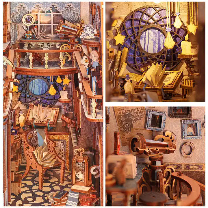 DIY Minimaailma kirjahyllyyn – Nebula Common Room Book Nook (sis. pölysuojan)