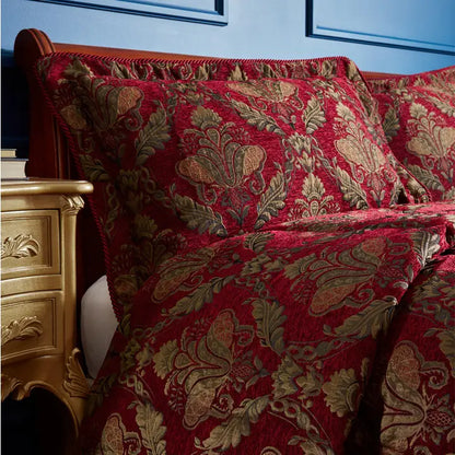Nojatyynyn päällinen sänkyyn Jacquard chenille Burgundy 58 x 84 cm
