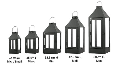Lyhty Musta 25 cm (S) - Micro a2 Living