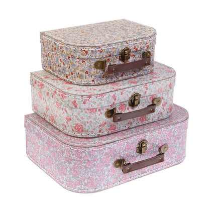 Pienet sisustus matkalaukut Vintage Floral 3 kpl  setti