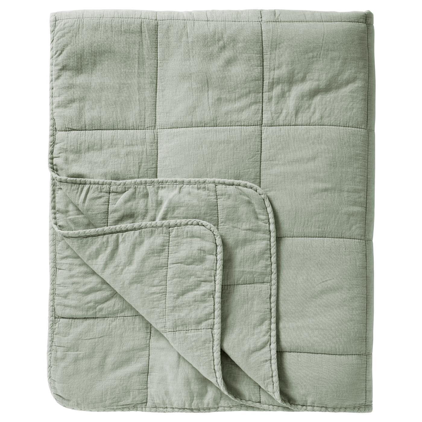 Päiväpeitto - Vintage quilt kivipesty 240 x 240 cm Vaaleanvihreä - Pistachio