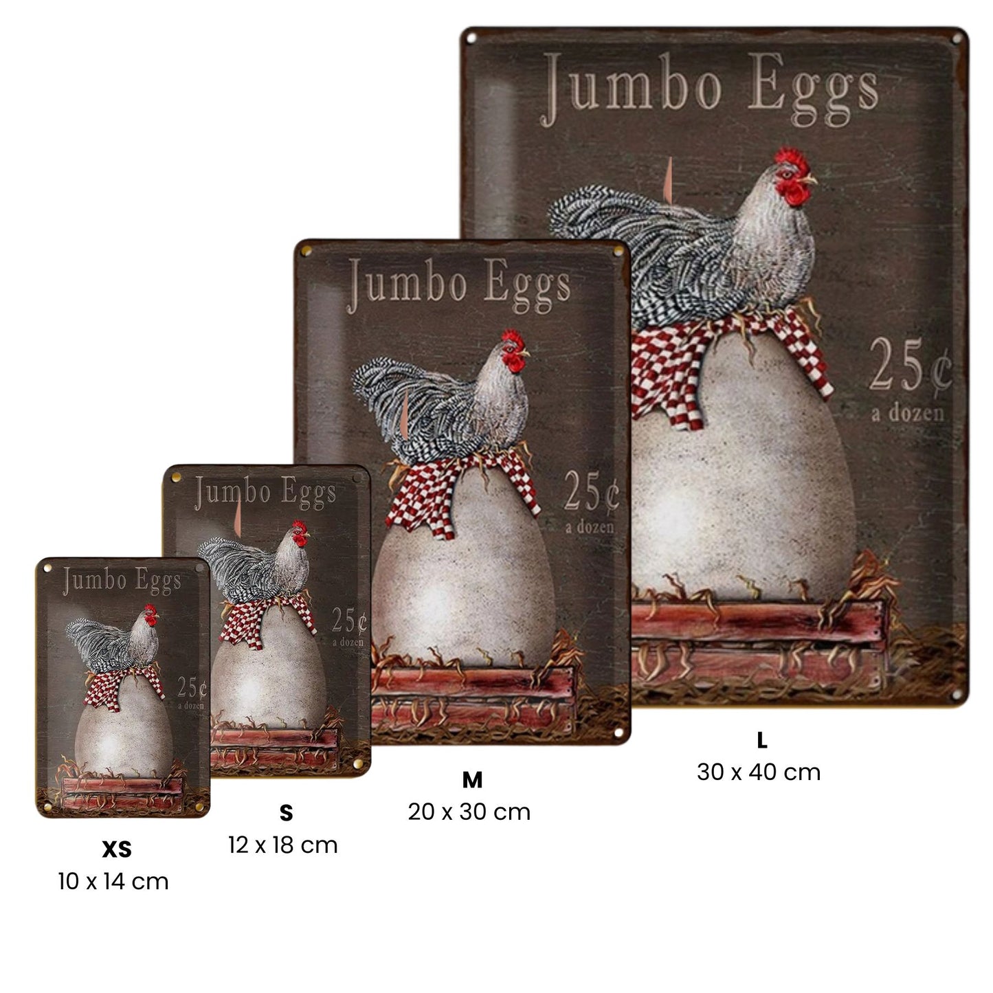 Peltikyltti Jumbo Eggs