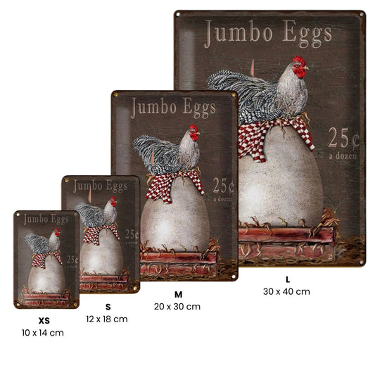 Peltikyltti Jumbo Eggs