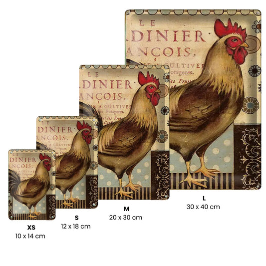 Peltikyltti Vintage Rooster - Kukko