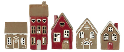 Talolyhty ruskea - punainen ovi