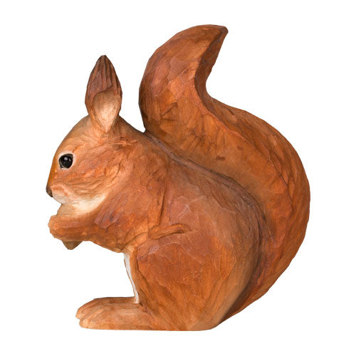 Puinen orava koriste sivultapäin