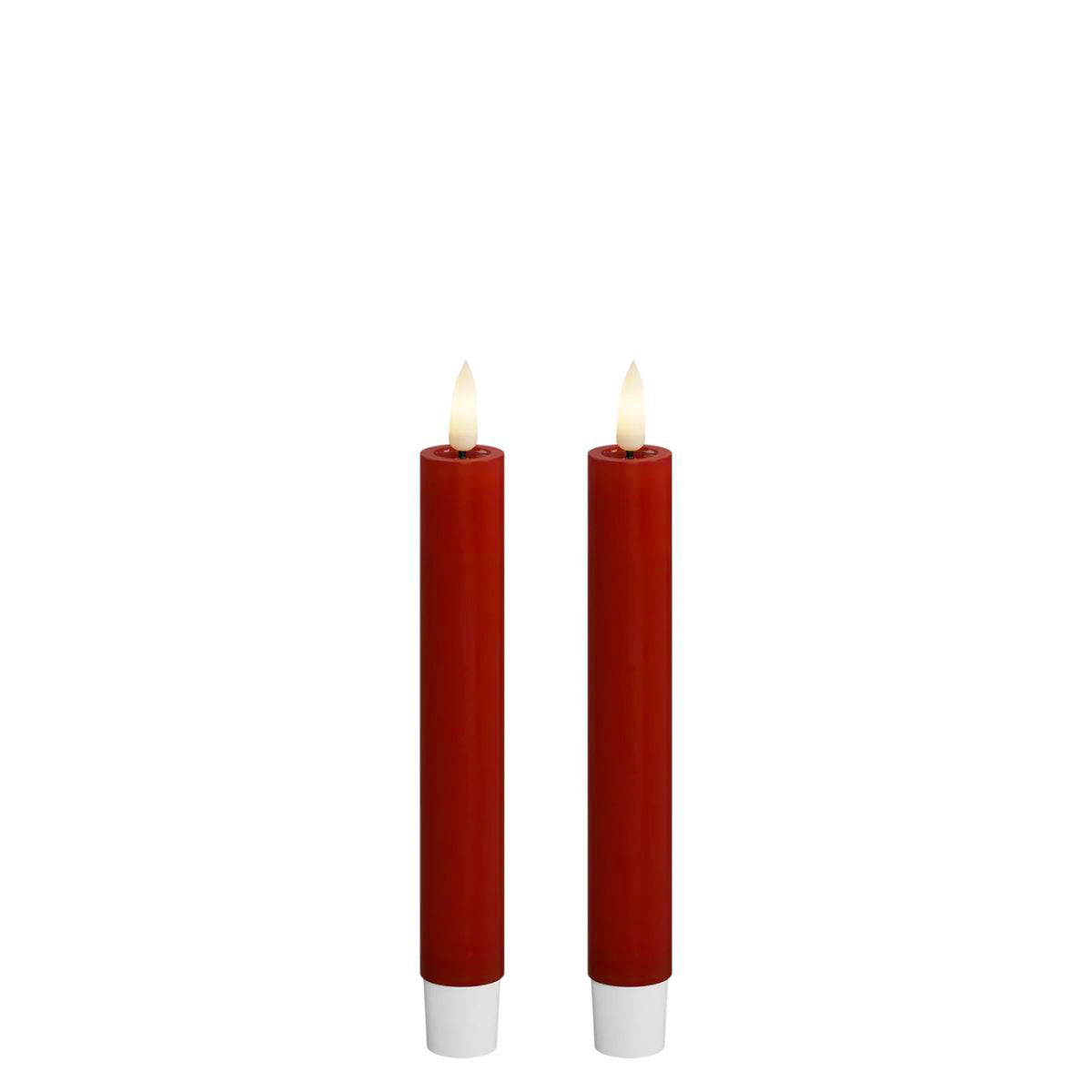 Punainen (Red) Led kruunukynttilä kork. 15 cm 2 kpl