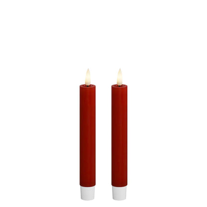 Punainen (Red) Led kruunukynttilä kork. 15 cm 2 kpl
