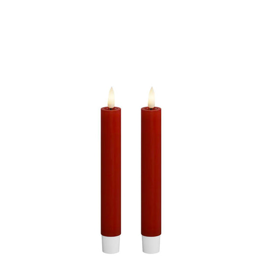 Punainen (Red) Led kruunukynttilä kork. 15 cm 2 kpl