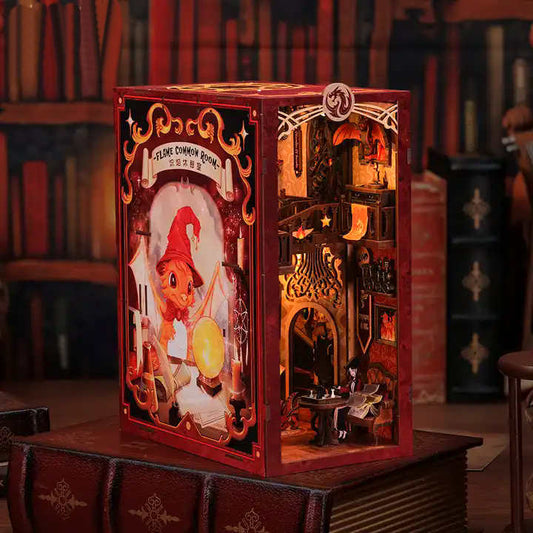 flame common room book nook