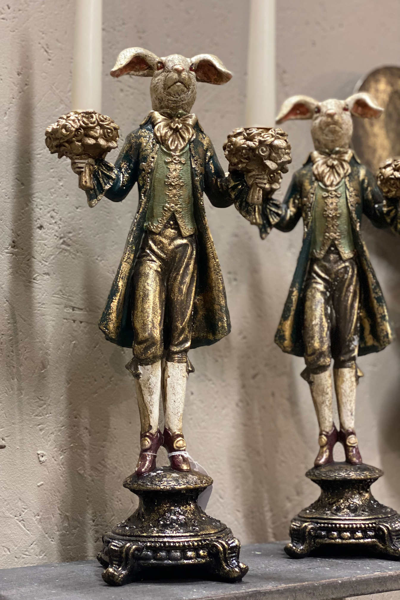 Kynttilänjalka kani, tummanvihreä takki