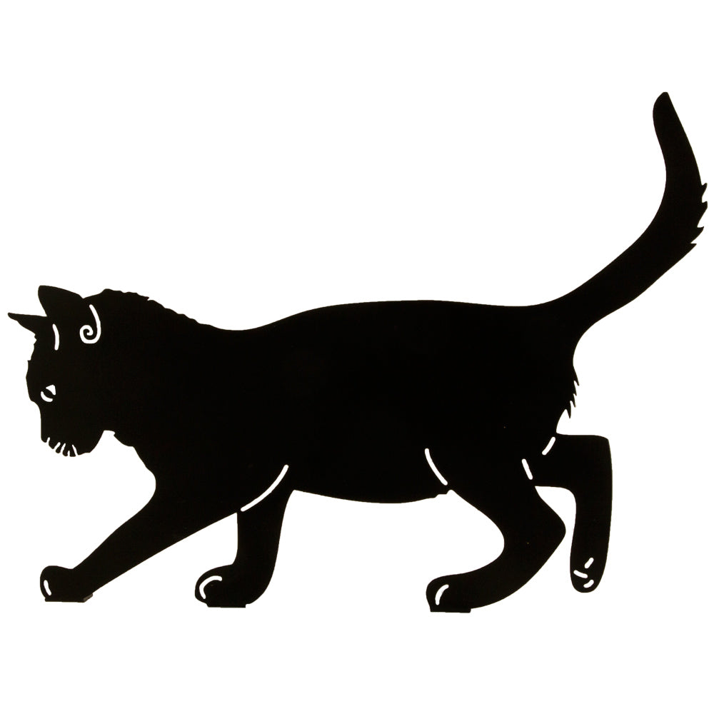 Kissa siluetti puutarhakoriste