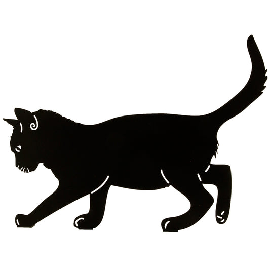 Kissa siluetti puutarhakoriste