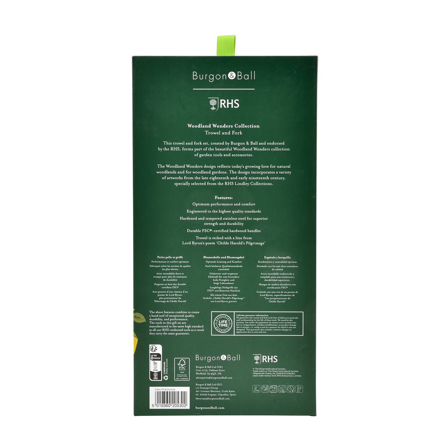 Istutuslapio ja rikkaruohohaarukka lahjalaatikossa - Woodland Wonders