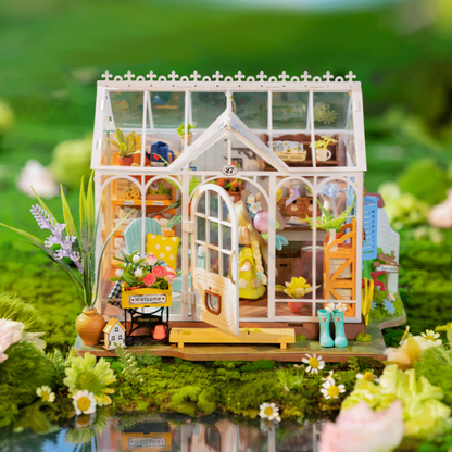 DIY Miniatyyritalo Valkoinen kasvihuone - Dreamy Garden House