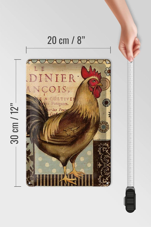 Peltikyltti Vintage Rooster - Kukko