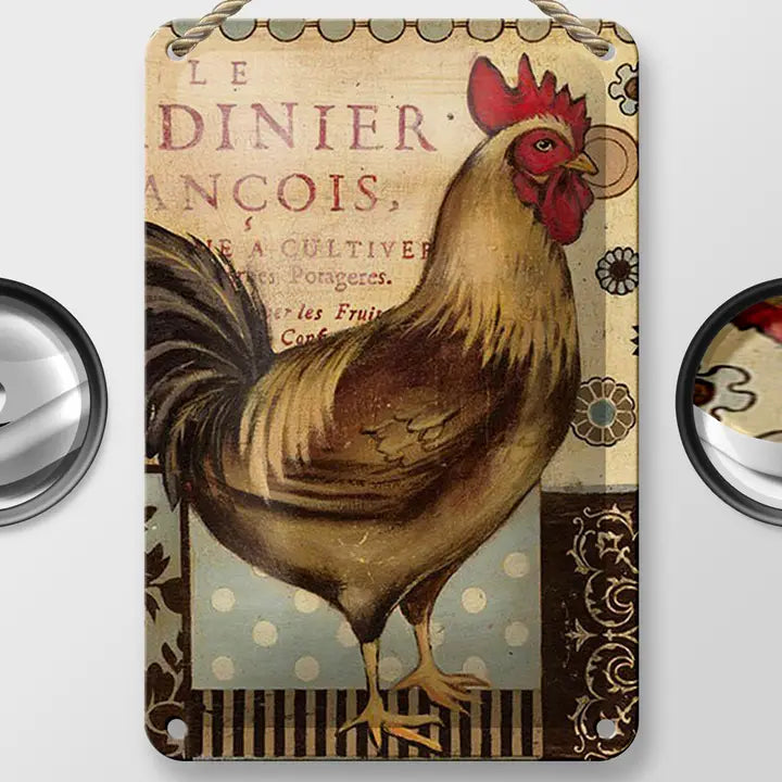 Peltikyltti Vintage Rooster - Kukko