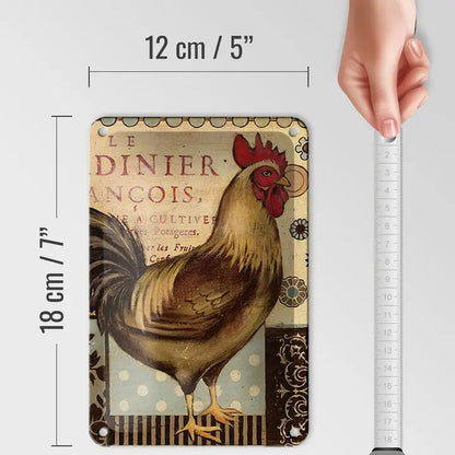 Peltikyltti Vintage Rooster - Kukko