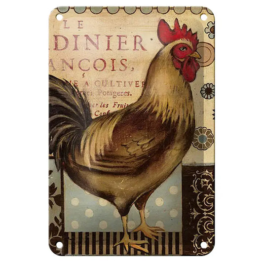 Peltikyltti Vintage Rooster - Kukko