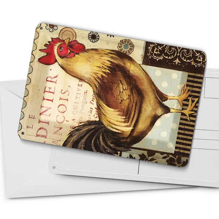 Peltikyltti Vintage Rooster - Kukko