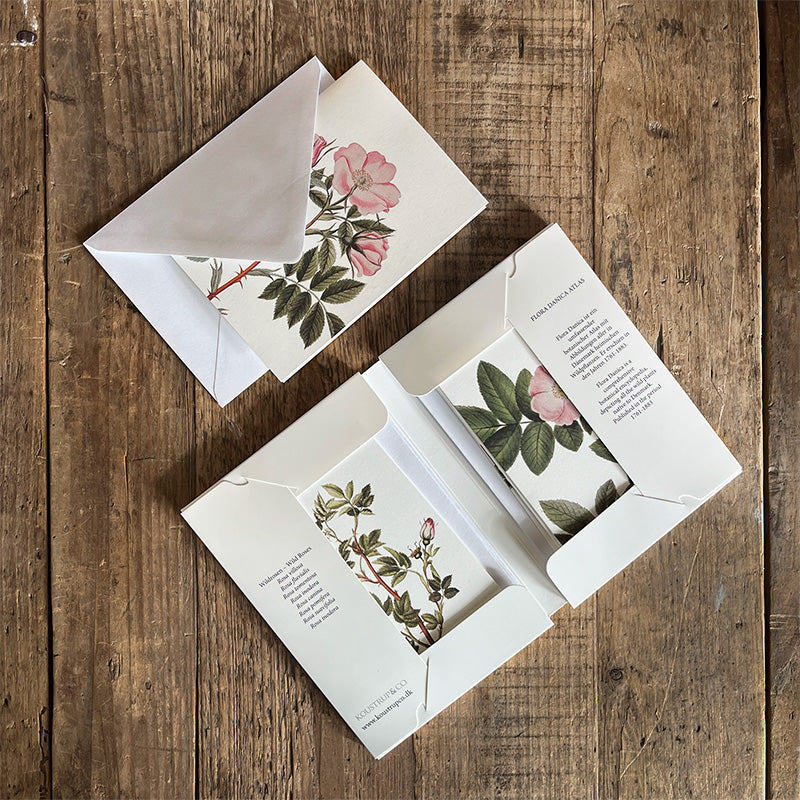 Postikortit Villiruusut - Wild roses 8 kpl