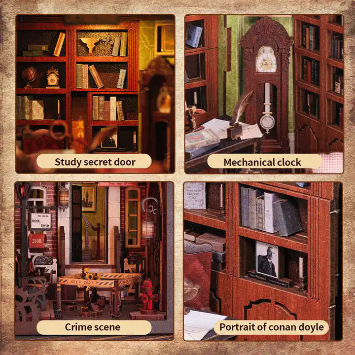 DIY Minimaailma kirjahyllyyn – Rose Detective Acency Book Nook (sis. pölysuojan)