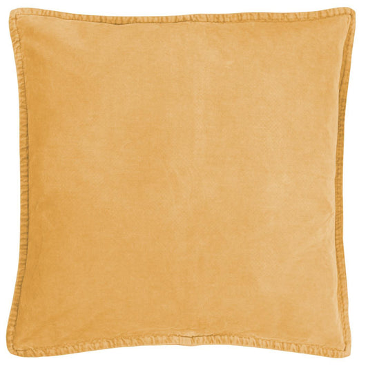 Samettityynynpäällinen Vintage – kuluneen näköinen Keltainen - Lemon drop 50 x 50 cm