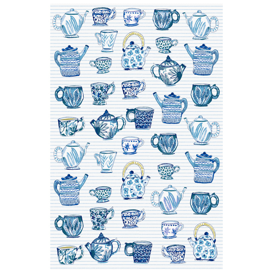 Keittiöpyyhe Teekupit - Tea Cups