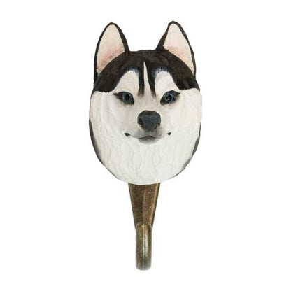 Käsin veistetty seinäkoukku Siperienhusky